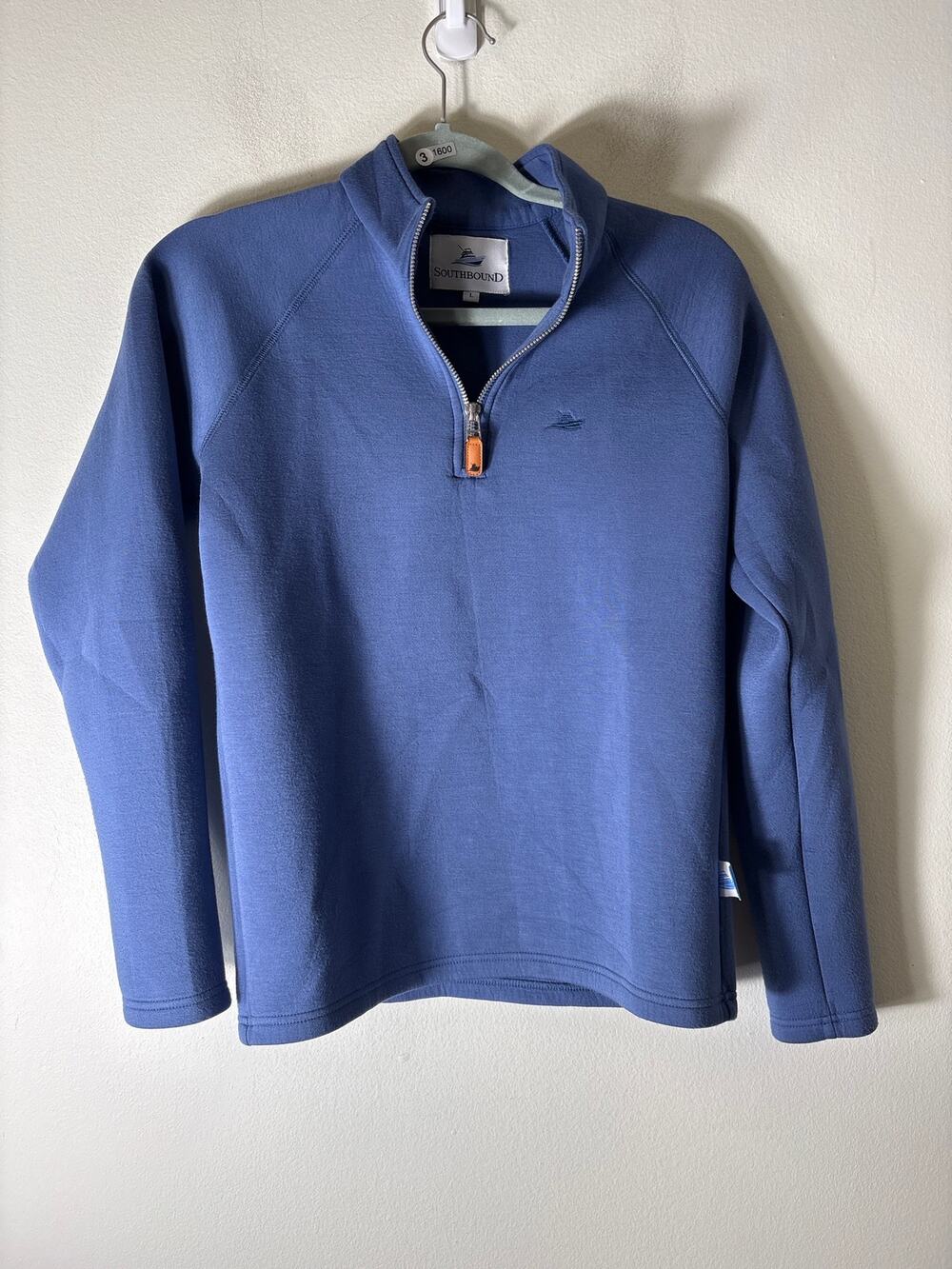 Boys Southbound Blue 1/4 Zip Pullover Sz L